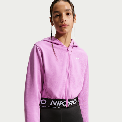 Nike Pro Fleece Big Kids' (Girls') Dri-FIT Full-Zip Hoodie. Nike.com
